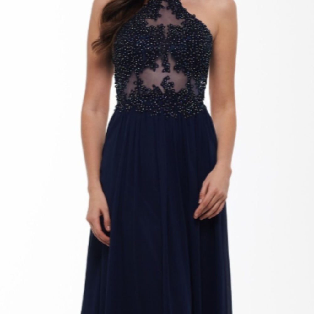 Blonde nites navy dress